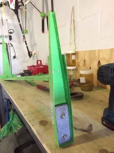 Rudder skeleton with counterbalance weight