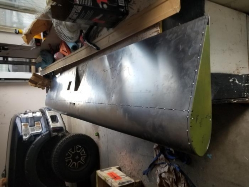 Reassembled and riveted the elevator skin on the skeleton