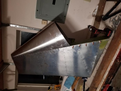 One by one, I removed and replaced all clecos with rivets finsihing the construction of the rudder.