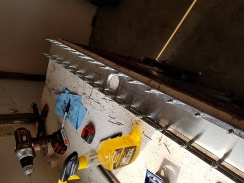 I drilled and clecoed the doublers to the spar