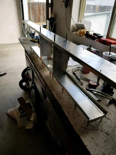 Drilled/clecoed front spar to rear spar