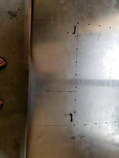 Front brackets holes cut out of skin