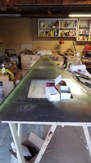 Riveted the bottom skin and added final l angle