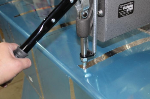 Dimpling the Left L.E. Skin