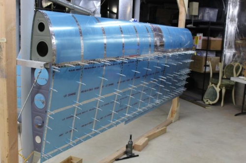 Left Top Skins Clecoed On