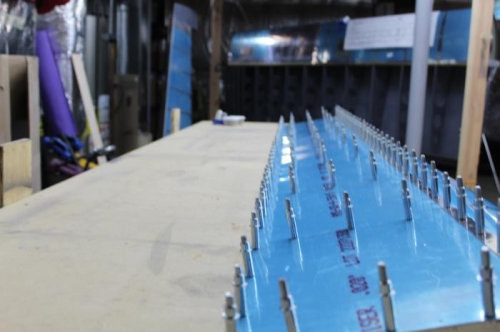 Top and nose Skins Clecoed