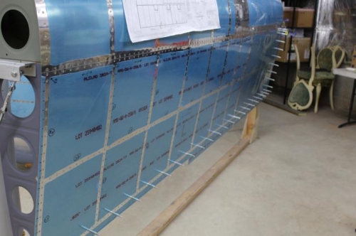 Left Wing Top Skins Riveted