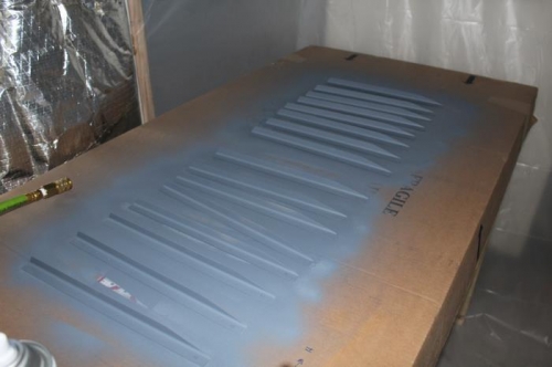 Primed Stiffeners in Booth