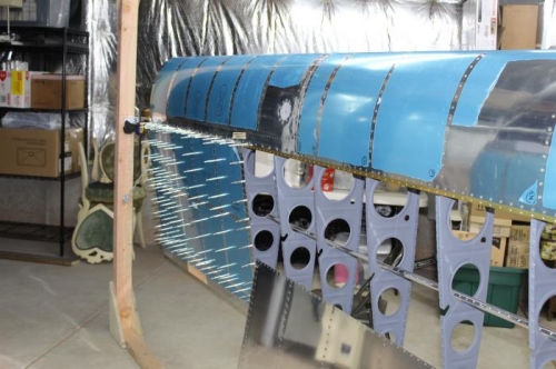 Inboard Top Skin Clecoed