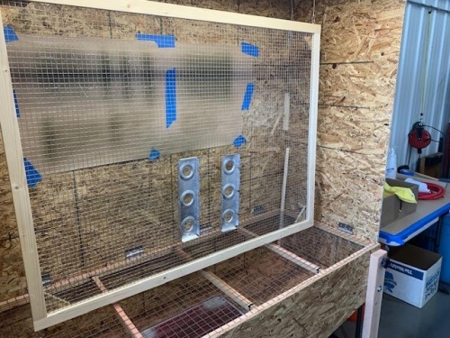 Rack for hanging parts on