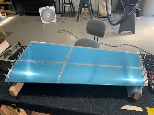 Left HS front spar riveted