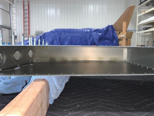 Prepped and airbrush primer on scratches