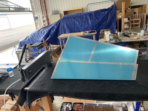 Prepped, dimpled, ready for primer.