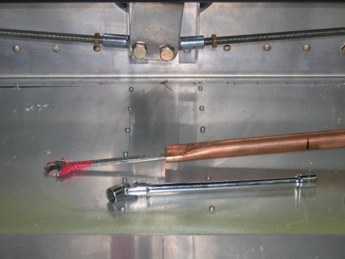 A fairmount wrench and copper tube worked well
