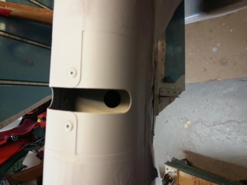 Trim Tab where surface corrosion had been present on skin