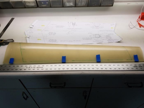 Fairing marked using template