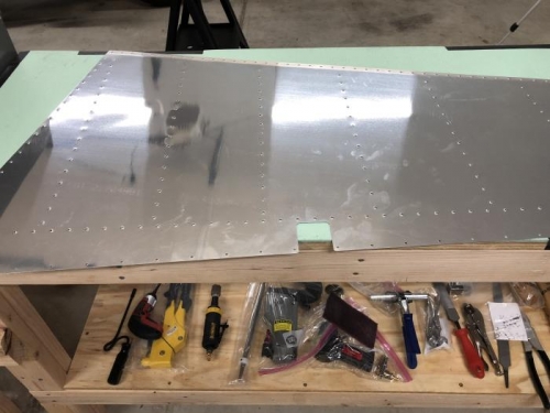 Dimplied Rudder skin