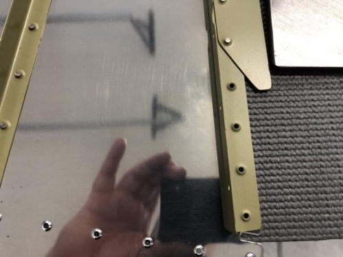 closeup of stiffeners not to rivet