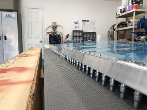 Trailing edge on angled alum