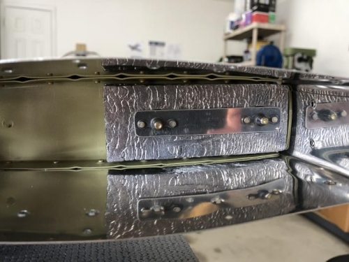 Weight Trimmed to clear rivets