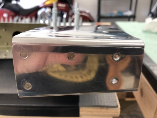 Front rivets installed