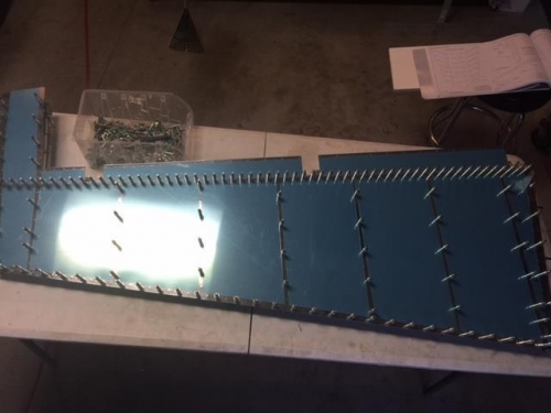 Both skins cleco's to rudder skeleton