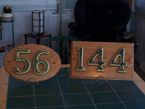 Dad's house numbers and Tara's sister's house numbers
