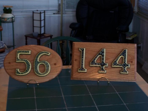 Dad's house numbers and Tara's sister's house numbers