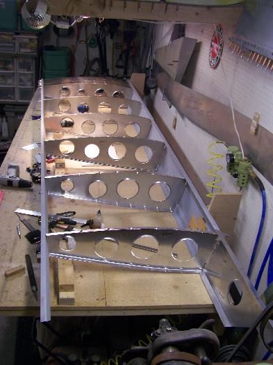 Wing from somewhat above and on the right ooutboard side.