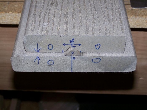 Die in place and slightly off alignment holes to show profile