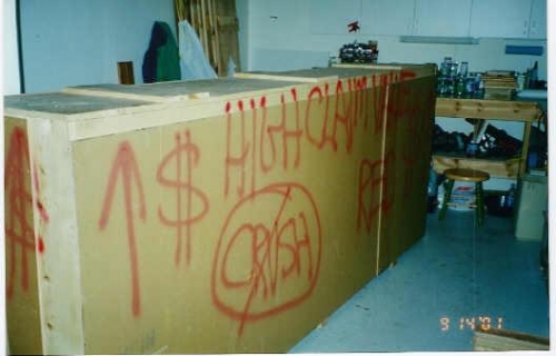 Wing crate in garage