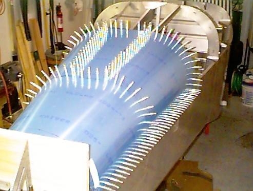 Rear turtle deck skin clecoed on.