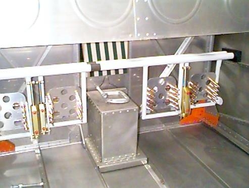 Initial fit of rudder and brake pedals.