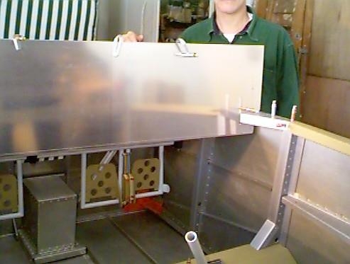 Co-pilot side brake pedals, intial fitting of the inst. panel.