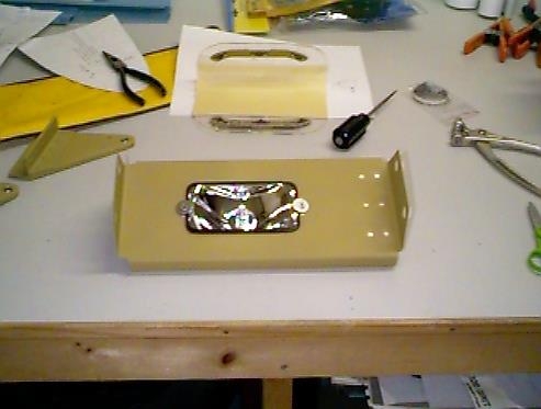 Landing light installed into the mounting bracket.