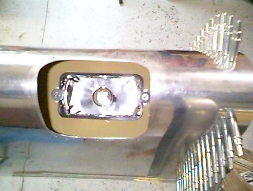 Landing light installed in left wing.