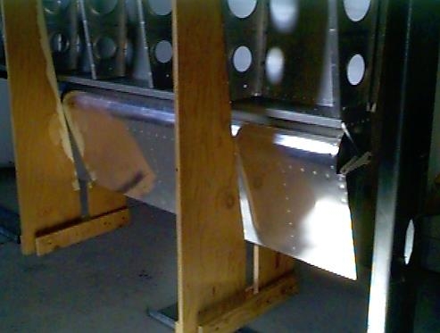 Right aileron initail fitting.