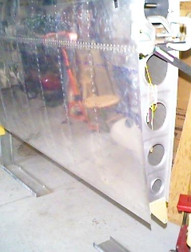 Right wing top outboard skin-end view.