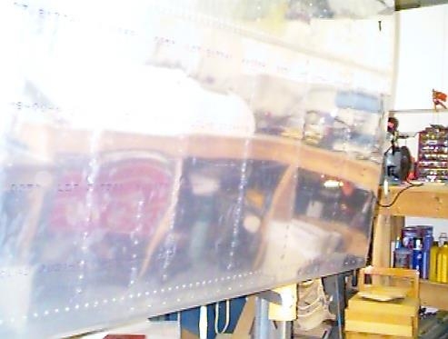 Right wing top outboard skin.