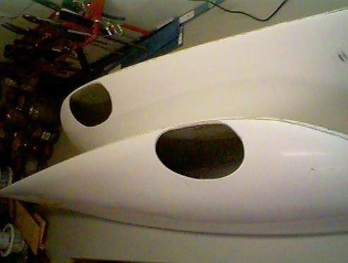 Right and left wing tips with cutouts for light extensions.