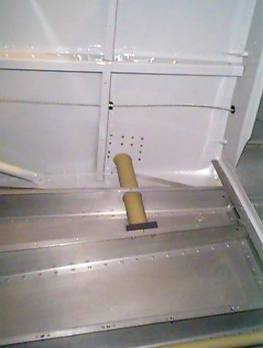 View of the right step from inside the fuselage.