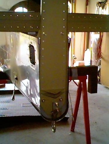 View of vertical stab installed.