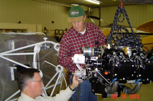 Torquing the bolts for the prop gov.