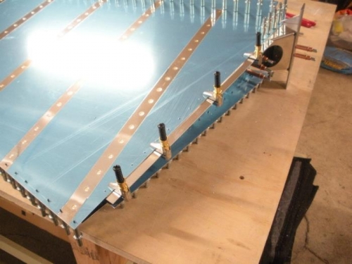 Installing the bottom attach strips