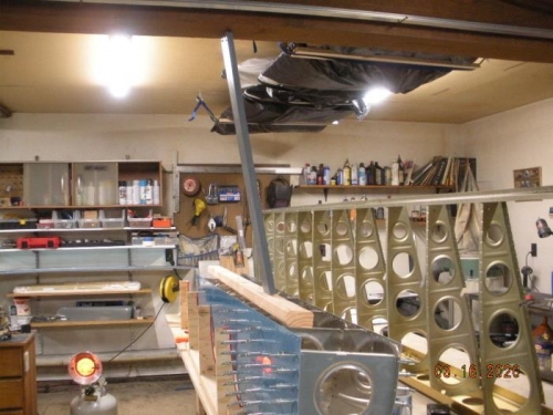 Using pressure from above to line up holes.