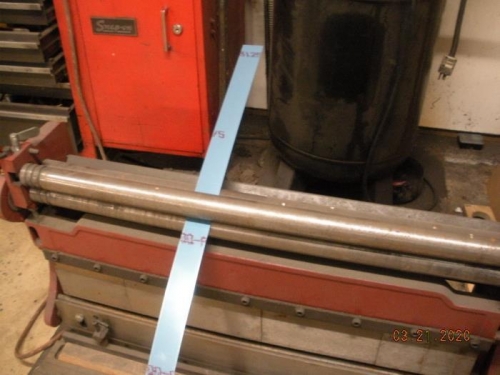 Forming the W-919 to rib profile.