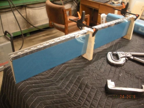 Fom ribs installed and clamped