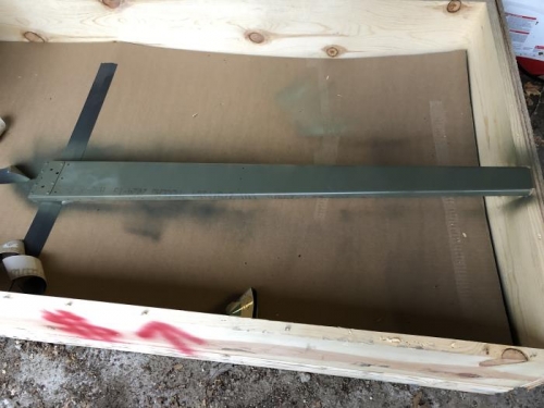 Priming with Dupli-Color, using the crate as a spray booth