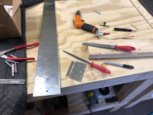 Drilling and trimming of VS spar and doubler.