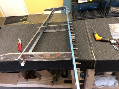 VS assembly clecoed together.